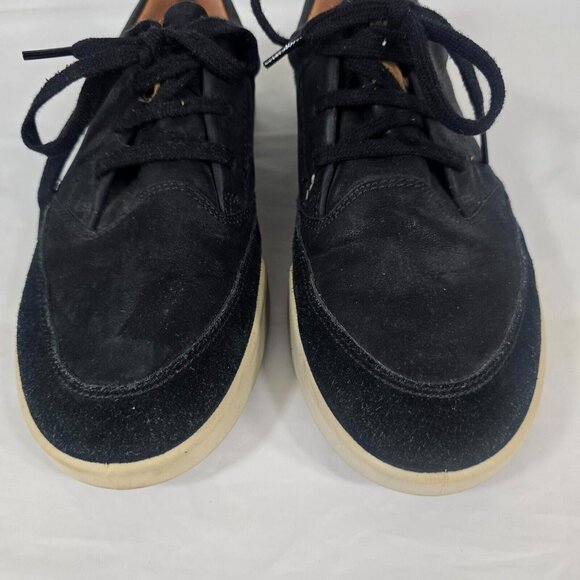 Ecco Sneakers Men Size 10 Black Leather Comfort Round Toe Lace Up Athleisure - Picture 7 of 10